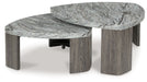 Surmour - Gray / Brown - Stacked Cocktail Table - Tallahassee Discount Furniture (FL)