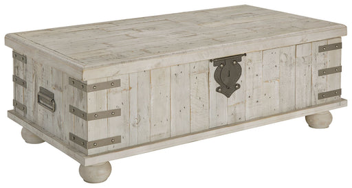 Carynhurst - White Wash Gray - Lift Top Cocktail Table - Tallahassee Discount Furniture (FL)