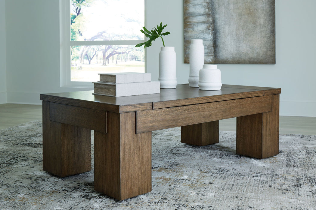 Rosswain - Warm Brown - Lift Top Cocktail Table - Tallahassee Discount Furniture (FL)