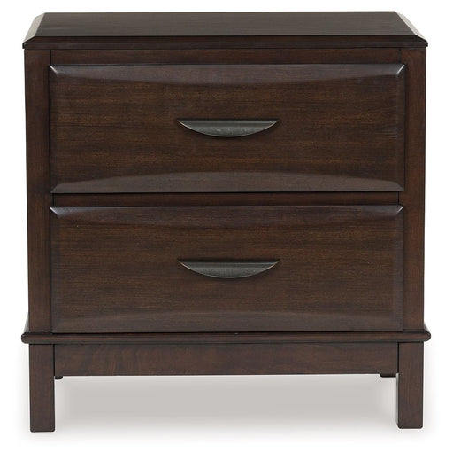 Vanmore - Dark Brown - Two Drawer Night Stand - Tallahassee Discount Furniture (FL)