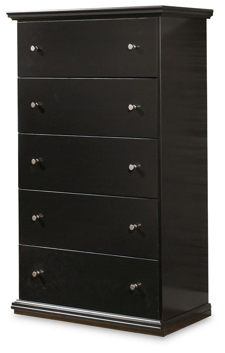 Maribel - Black - Five Drawer Chest - Tallahassee Discount Furniture (FL)