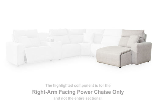 Modmax II - RAF Press Back Power Chaise - Stone - Tallahassee Discount Furniture (FL)
