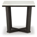 Fostead - White / Espresso - Square End Table - Tallahassee Discount Furniture (FL)