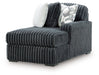 Midnight-Madness - RAF Corner Chaise - Gunmetal - Tallahassee Discount Furniture (FL)