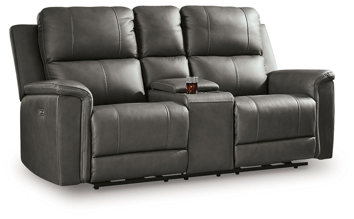 Bleckley - Power Reclining Loveseat With Console / Adjustable Headrest - Tallahassee Discount Furniture (FL)