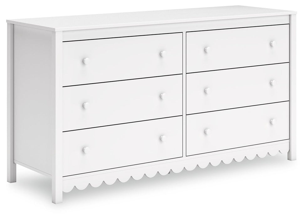 Hallityn - White - Six Drawer Dresser - Tallahassee Discount Furniture (FL)