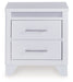 Jarlee - White - Two Drawer Night Stand - Tallahassee Discount Furniture (FL)
