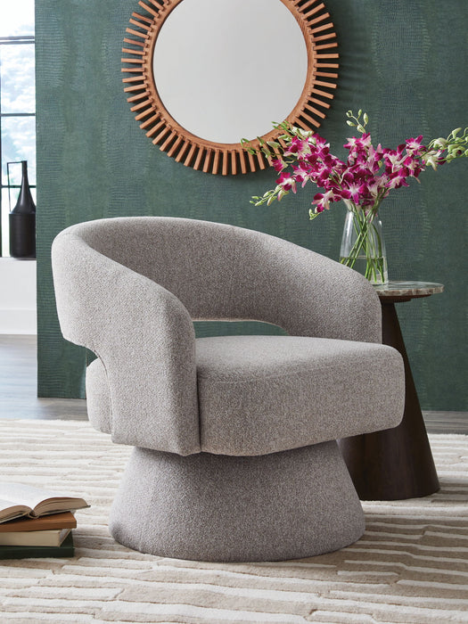 Nashkins - Swivel Accent Chair - Pebble - Tallahassee Discount Furniture (FL)