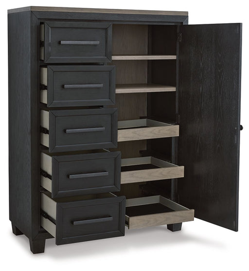 Foyland - Black / Brown - Door Chest - Tallahassee Discount Furniture (FL)