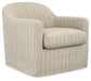 Valwick - Swivel Accent Chair - Cream / Brown - Tallahassee Discount Furniture (FL)