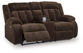 Free Wake - Double Relcining Power Loveseat With Console - Chocolate - Tallahassee Discount Furniture (FL)