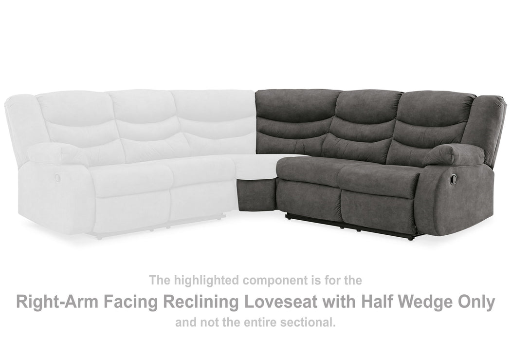 Partymate - Slate - Raf Reclining Loveseat - Tallahassee Discount Furniture (FL)