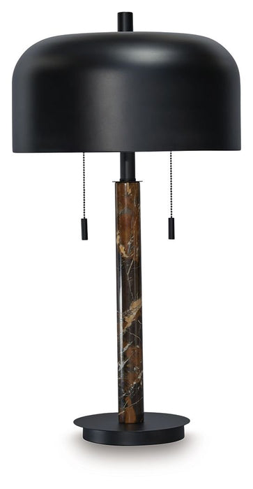 Alanbert - Brown / Black - Metal Table Lamp - Tallahassee Discount Furniture (FL)