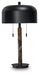 Alanbert - Brown / Black - Metal Table Lamp - Tallahassee Discount Furniture (FL)