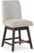Burkhaus - Beige / Dark Brown - Upholstered Swivel Barstool (Set of 2) - Tallahassee Discount Furniture (FL)