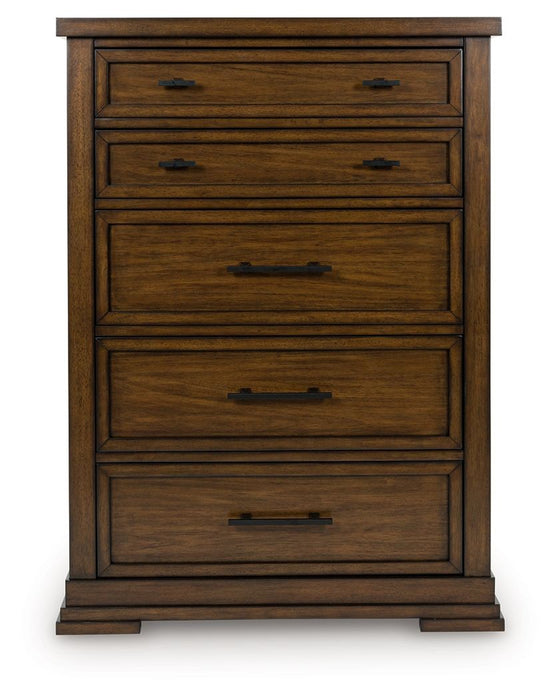 Taffenbrook - Medium Brown - Five Drawer Chest - Tallahassee Discount Furniture (FL)