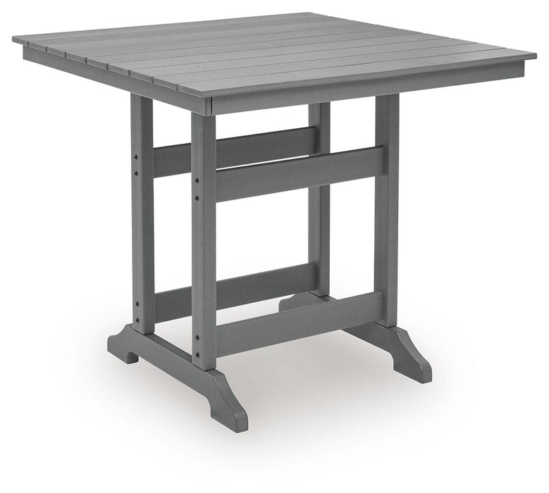 Sanctuary Beach - Square Counter Table With Umbrella Option - Dark Gray - Tallahassee Discount Furniture (FL)