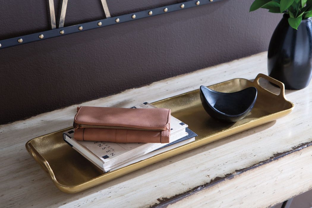 Posy - Tray - Gold Finish - Tallahassee Discount Furniture (FL)