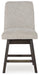 Burkhaus - Beige / Dark Brown - Upholstered Swivel Barstool (Set of 2) - Tallahassee Discount Furniture (FL)
