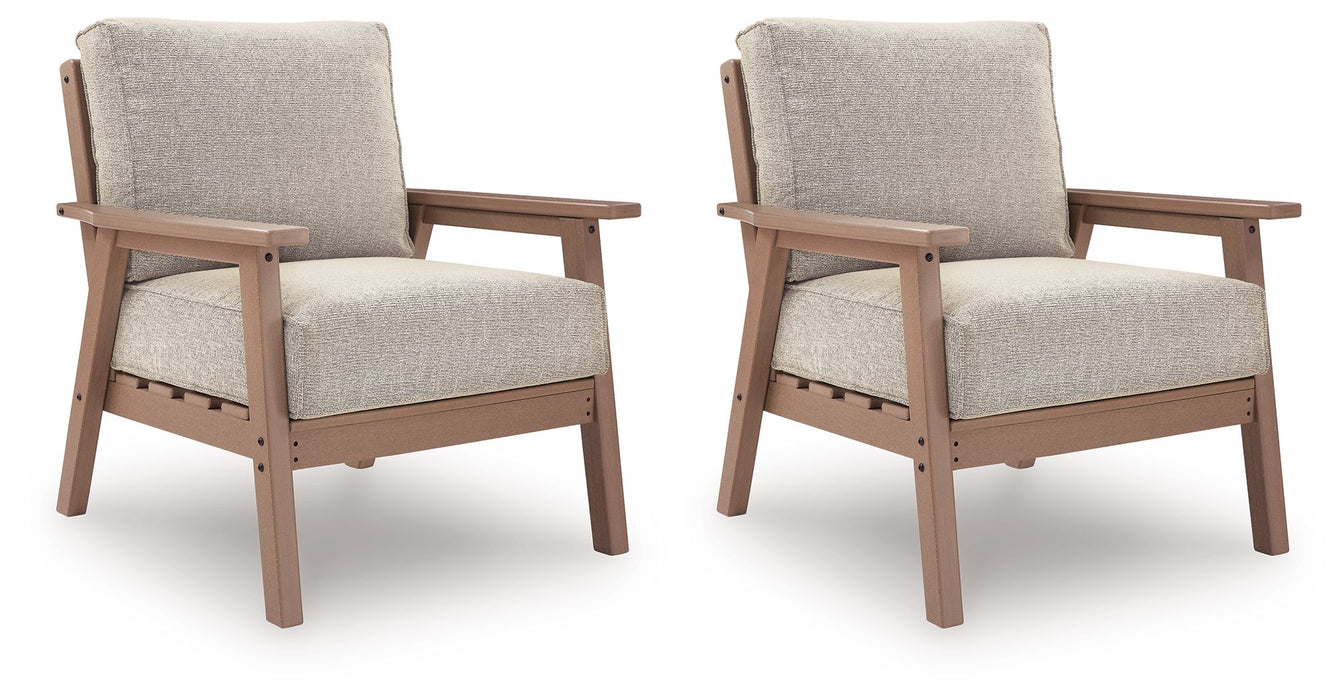 Grover Beach - Lounge Chair With Cushion (Set of 2) - Driftwood - Tallahassee Discount Furniture (FL)