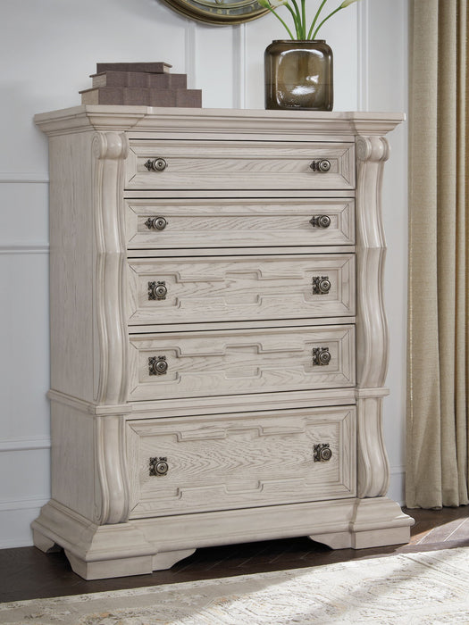 Bruchandi - Antique White - Five Drawer Chest - Tallahassee Discount Furniture (FL)