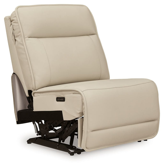 Double Deal - Almond - Power Armless Recliner With Adj Headrest - Tallahassee Discount Furniture (FL)