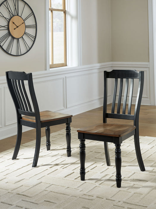 Clorazi - Dining Room Side Chair (Set of 2) - Black / Brown - Tallahassee Discount Furniture (FL)