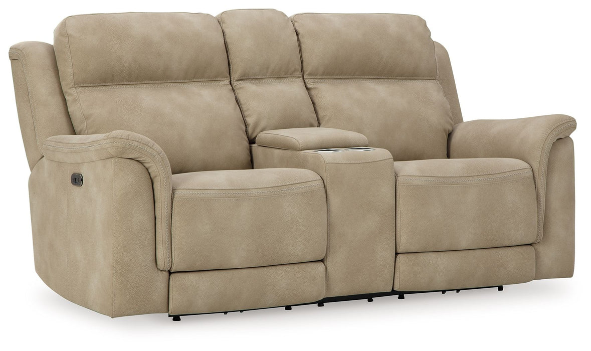 Next-Gen Durapella - Reclining Power Loveseat With Console - Tallahassee Discount Furniture (FL)