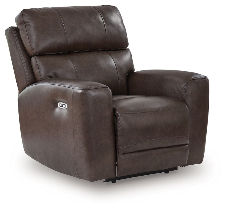 Crossplex - Smoke - Power Recliner / Adjustable Headrest - Tallahassee Discount Furniture (FL)