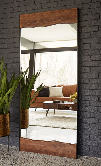 Panchali - Floor Mirror - Brown / Black - Tallahassee Discount Furniture (FL)