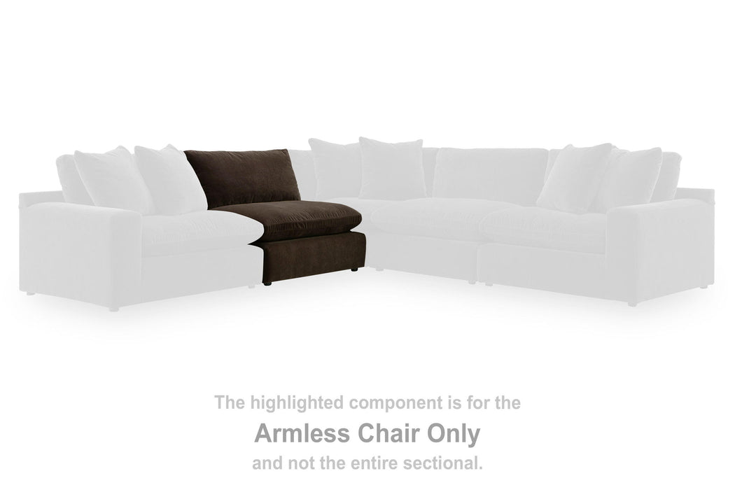 Maxton Heights - Armless Chair - Bittersweet - Tallahassee Discount Furniture (FL)