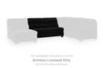 SimpleJoy - Armless Loveseat - Onyx - Tallahassee Discount Furniture (FL)
