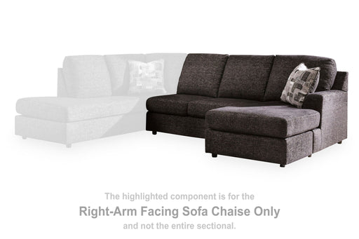 Lentiz - RAF Sofa Chaise - Onyx - Tallahassee Discount Furniture (FL)
