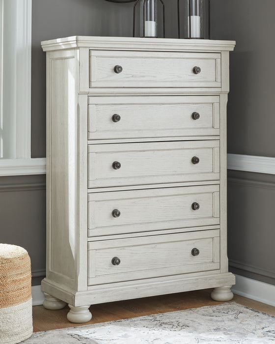 Robbinsdale - Antique White - Five Drawer Chest - Tallahassee Discount Furniture (FL)