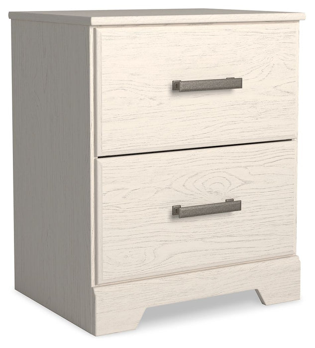 Stelsie - Two Drawer Night Stand - White - Tallahassee Discount Furniture (FL)