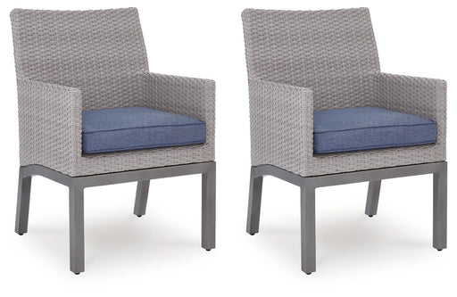 Half Moon Beach - Arm Chair With Cushion (Set of 2) - Blue / Gray - Tallahassee Discount Furniture (FL)