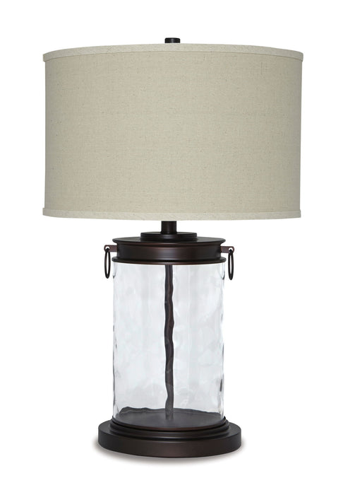 Tailynn - Clear / Bronze Finish - Glass Table Lamp - Tallahassee Discount Furniture (FL)