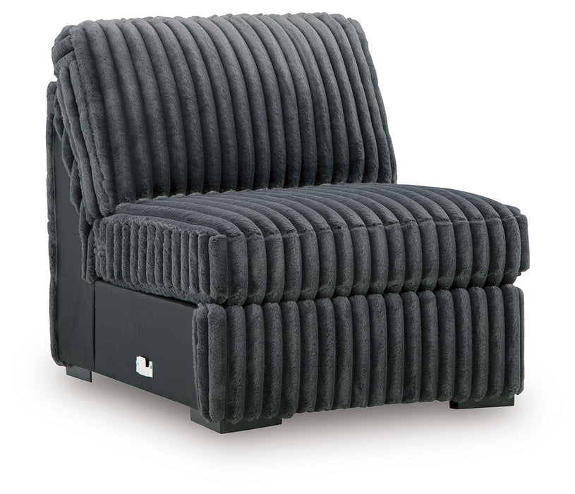 Midnight-Madness - Armless Chair - Gunmetal - Tallahassee Discount Furniture (FL)