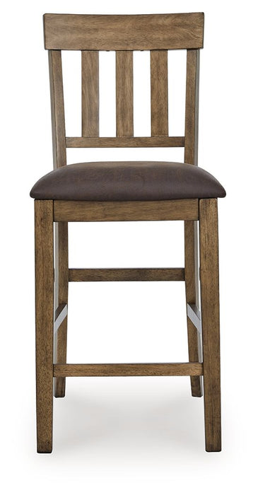 Urbinforte - Upholstered Barstool (Set of 2) - Light Brown - Tallahassee Discount Furniture (FL)
