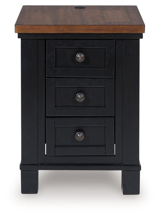 Wildenauer - Brown / Black - Chair Side End Table - Tallahassee Discount Furniture (FL)