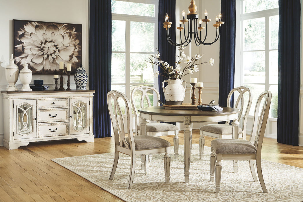 Realyn - Chipped White - Oval Dining Room Extension Table - Tallahassee Discount Furniture (FL)