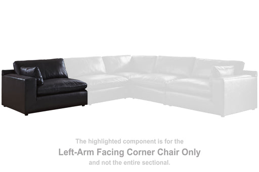 Emilia - LAF Corner Chair - Black - Tallahassee Discount Furniture (FL)