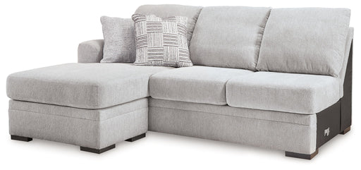 Gabyleigh - Nickel - Laf Sofa Chaise - Tallahassee Discount Furniture (FL)
