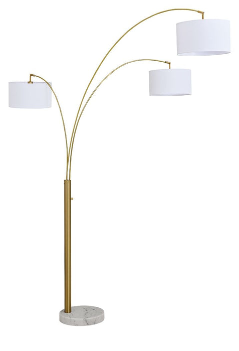 Valo - Metal Arc Lamp - Gold Finish - Tallahassee Discount Furniture (FL)