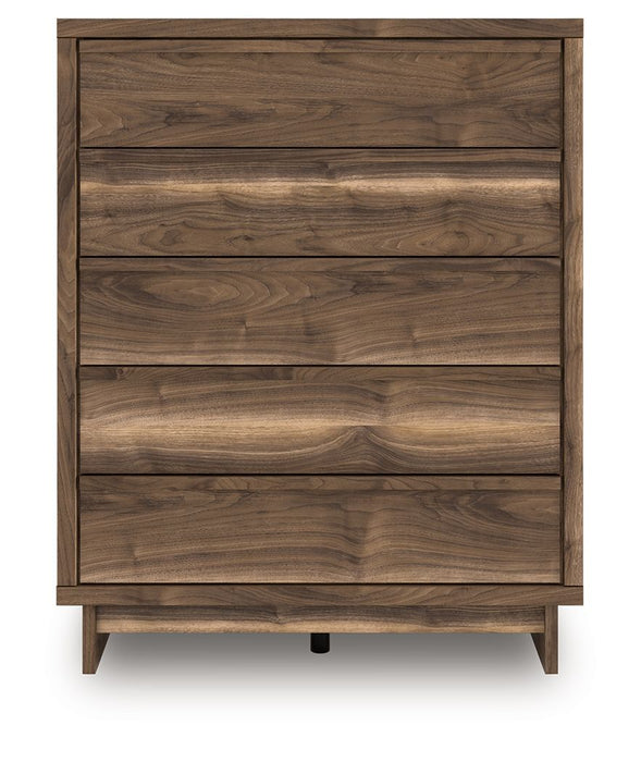 Chirason - Brown - Five Drawer Wide Chest - Tallahassee Discount Furniture (FL)