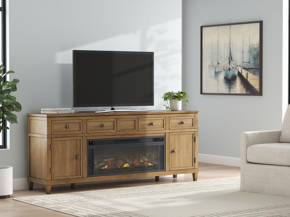 Sharlance - 81" TV Stand With Electric Fireplace - Tallahassee Discount Furniture (FL)