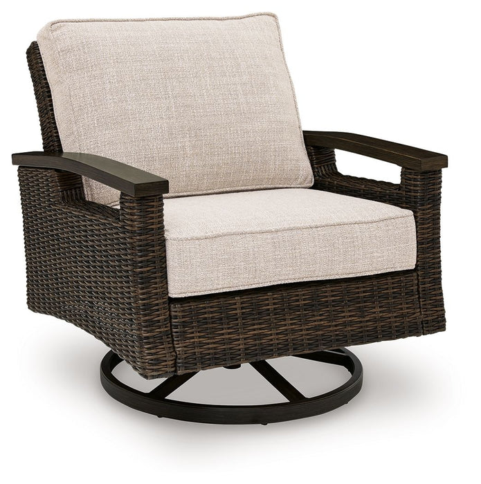 Monterey Point - Swivel Lounge Chair (Set of 2) - Dark Brown - Tallahassee Discount Furniture (FL)