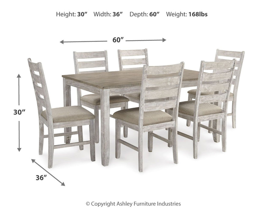 Skempton - Dining Room Table Set (Set of 7) - White - Tallahassee Discount Furniture (FL)