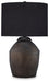 Naareman - Metallic Black - Terracotta Table Lamp - Tallahassee Discount Furniture (FL)