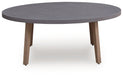 Harmony Headlands - Oval Cocktail Table - Natural / Gray - Tallahassee Discount Furniture (FL)
